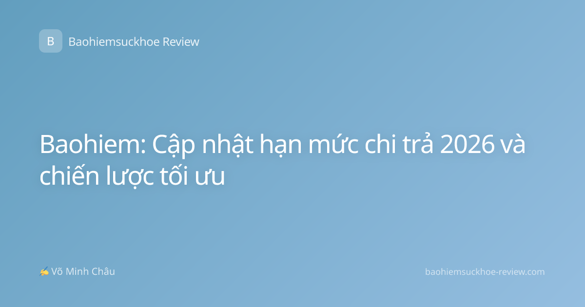 Baohiem: Cập nhật hạn mức chi trả 2026 và chiến lược tối ưu